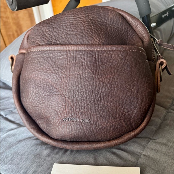 Go Forth Goods Handbags - Go Forth Goods Large Mocha Maple Leather Crossbody Bag